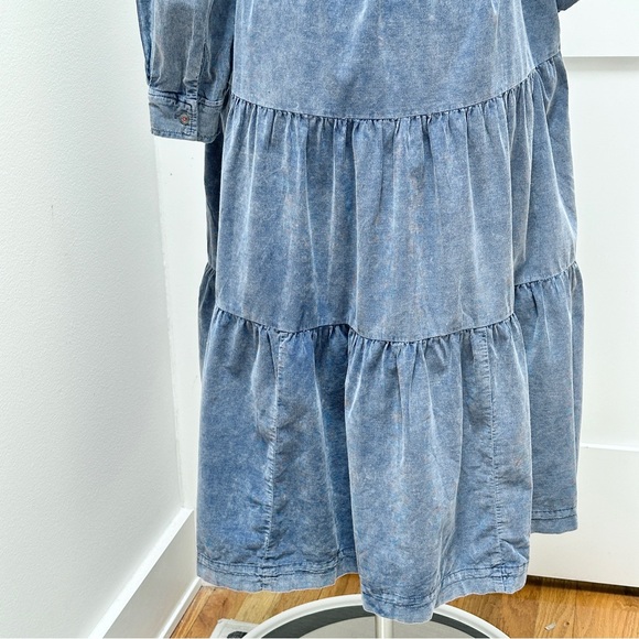 ANTHROPOLOGIE Pilcro Marta Tiered Corduroy Midi Dress - Picture 10 of 14